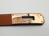 Hermes Kelly 18 Gold Brown Epsom Leather Adjustable Belt Do0526orxde