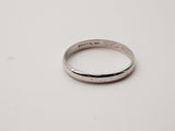 18k White Gold Band Ring Size 11.5 Do0524cxde