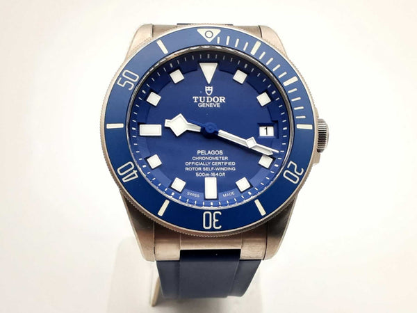 Tudor 25600tb 42 Pelagos Blue Steel Rubber Band Watch Dolwxzde 144010033934