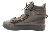 Giuseppe Zanotti Dark Brown Leather High Top Sneakers Eu Size 43 Eb0526lrxde