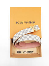 Louis Vuitton Reversible Belt In Damier Azur With Initiales Buckle Fw0626srdu
