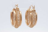 14k Yellow Gold Hoop Earrings 4.3 Grams Eb0826oxzsa