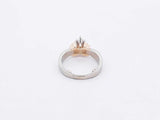 0.50 Ctw Marquise-cut Diamond & Two-tone 14k Gold Solitaire Ring 4.5 Grams Size 3.25 Fw