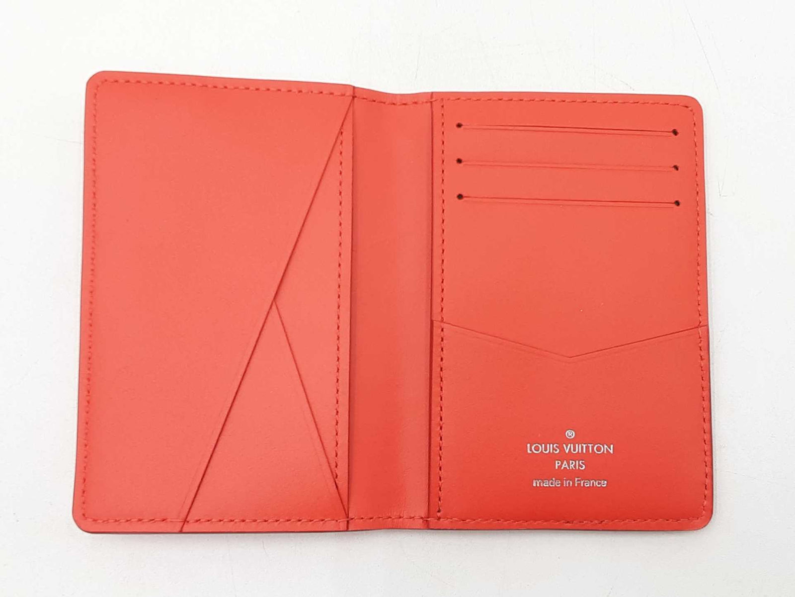 Louis Vuitton Pocket Organizer In Red Epi Xl Grained Leather