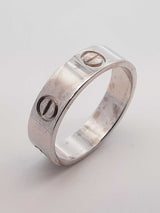 Cartier Classic Love Ring In 18k White Gold 7 Grams Size 60 (Us 9) Fw0326czxdu