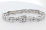 2.4cttw Diamond Bracelet In 10k White Gold 25.1 Grams 7.75 Inch Eb1026lxxzsa
