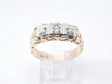 0.31 Cttw Diamond & 10k Yellow Gold Nugget Ring 4.5 Grams Size 10 Fw0926oxzdu