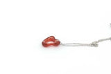 Tiffany & Co. Carnelian Open Heart Pendant Necklace 1.5 Grams 16 Inch Eb0926crsa