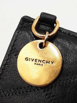 Givenchy Gv3 Card Holder Wallet In Black Diamond-stitched Leather Fw0726lcrdu