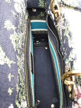 Christian Dior Lady Dior D Lite Embroidered Canvas Top Handle Bag Eb0926loxzsa