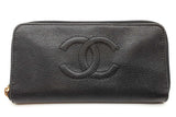 Chanel Cc Timeless Caviar Zip Around Wallet Eb0826lxzde