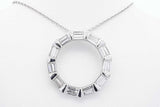 1.32ctw Lab Grown Diamond Circle Pendant Necklace In 925 5.4g 18 Inch Eb032lxwdu