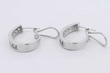 0.64cttw Diamond 14k White Gold J Hoop Earrings 5.4 Grams Eb0626eorsa