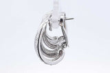 0.54cttw Diamond Omega Back Earrings 18k White Gold Earrings 10.9g Eb0526sxzde