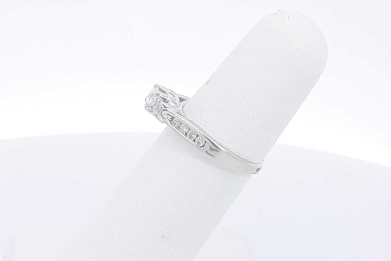 Approx. 0.22ctw Diamond Ring In 10k White Gold 2.1 Grams Size 5.25 Eb1124crsa