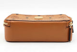 Mcm Cognac Visetos Camera Crossbody Bag Eb1125loxdu
