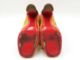 Christian Louboutin May Wong 100 Booties In Brocade & Fur Size 38 Fw0826lzxdu