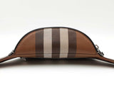 Burberry Mini Cason Belt Bag In Dark Birch Brown Check Coated Canvas Fw0326oxzdu