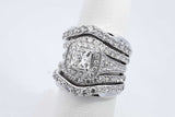 3.16cttw Diamond 14k White Gold Ring 16.1 Grams Size 6 Eb0626opxzdu