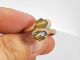 Cat's Eye Gemstone Ring In 14k Yellow Gold 3.4 Grams Size 5.5 Eb0924sxsa