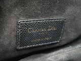 Christian Dior Small Saddle Bag In Black Grained Leather Fw1026erzdu