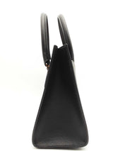Versace Virtus Black Leather Top Handle Tote Bag Eb0726wxzsa