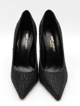Saint Laurent Opyum Black Rhinestone Pumps Size 40 Eb1125oxzdu