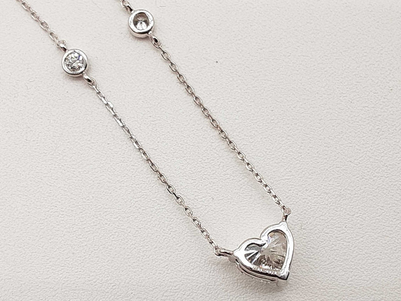 1.20 Cttw Lab Grown Diamonds 14k White Gold 2.1g Necklace 18 In Do1225rrxde