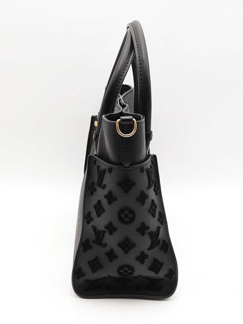 Louis Vuitton Black Calfskin Leather On My Side Mm Tote Bag Sd0825ozcrsa