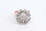 Approx. 0.29ctw Diamond Flower Ring 10k Rose Gold 6.4 Grams Size 6 Eb1024lrxsa