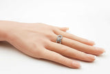 1.40 Cttw Diamond Chain Link Ring In 14k Yellow Gold 5.8 Gram Size 7 Fw0626irzdu
