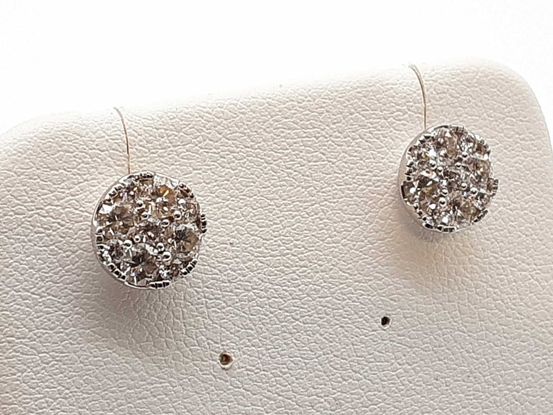 0.74 Cttw Diamonds 14k White Gold 2.0g Screw Back Stud Earrings Do0525lixde