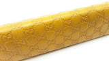 Gucci Microguccissima Pencil Pouch In Lime Yellow Leather Fw1026rzdu