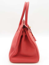 Hermes Birkin 30cm Rouge Pivoine Red Togo Gold Hardware Handbag Do0526loexzde