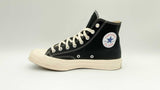 Converse Play Comme Des Garçons Chuck Black High Top Sneakers Size 8 Fw1124oxdu