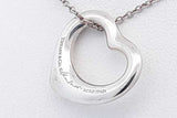 Tiffany & Co . Elsa Peretti Open Heart Pendant Sterling Silver 16 Inch Eb226rxde