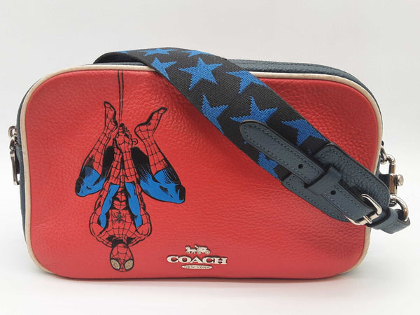 Coach X Marvel Spiderman Jes Red Blue Leather Crossbody Bag Do0625ixde