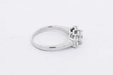 0.8cttw Diamond Ring In 14k White Gold & Platinum 3.2 Grams Size 4.5 Eb0526ixzsa