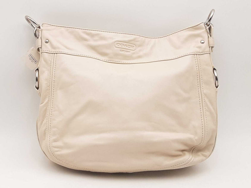 Coach Zoe Hobo White Handbag Aa0725ixsa