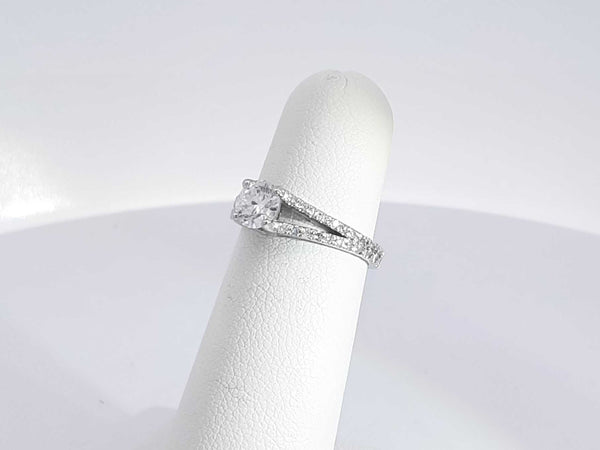 .70 Cttw Diamond 14k White Gold Ring 2.5 Grams Size 4.5 Aa1025czxsa
