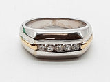 0.21 Cttw Natural Diamonds 14k Two Tone Gold 7.6g Ring Size 8.25 Do0526rrxde