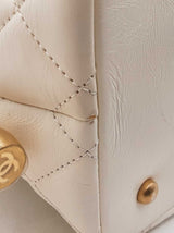 Chanel En Vogue Rope Hobo Bag In White Crumpled Calfskin Fw0525olxzdu