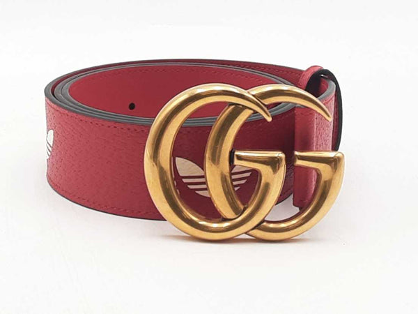 Gucci 406831 Gucci X Adidas Gg Marmont Belt Red Size 34 Aa0925lrzsa