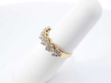 0.63 Cttw Diamond 18k Gold Heart Link Half Eternity Ring 2.2g Size 6 Fw0826oixdu