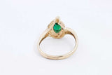 Green Gemstone & Diamond Ring In 10k Yellow Gold 3 Grams Size 7.25 Eb0924ixsa