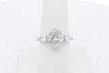 2.8cttw Lab Grown Diamond Ring In 14k White Gold 4.3 Grams Size 7 Eb0526cxzsa