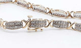 10k Yellow Gold Diamond Tennis Bracelet 1.44ctw 8.9g 8 Inch Ebpxzdu 144030005324