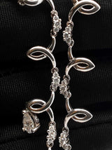 0.84 Cttw Diamond & 14k Gold Crystal Teardrop Necklace 21.6g 17.5in Fw0326lrzxdy