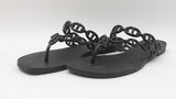 Hermes Island Black Sandal Size 9 Sd1026ozxdu