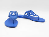 Hermès Egerie Chaine D'ancre Sandals In Blue Tpu Rubber Size 7.5 Fw1026ozxdu
